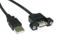 Cables Direct USB 2.0 AM-AF 0.5m USB cable USB A Black
