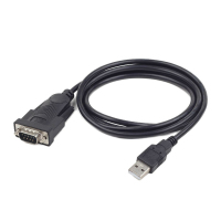 Gembird UAS-DB9M-02 seriële kabel Zwart 1,5 m USB Type-A DB-9