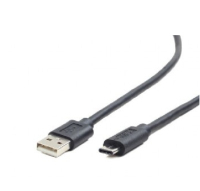Gembird USB-A/USB-C, 1m USB kábel USB 2.0 USB A USB C Fekete