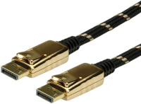 ROLINE 11.04.5648 kabel DisplayPort 7,5 m Czarny, Złoto