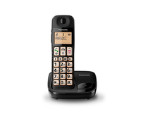 Panasonic KX-TGE110 Telefon w systemie DECT Czarny Nazwa i identyfikacja dzwoniącego