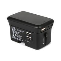 RealPower TravelCharge-4k Universeel Zwart USB Draadloos opladen Binnen, Buiten