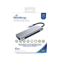MediaRange MRCS510 notebook dock & poortreplicator USB 3.2 Gen 1 (3.1 Gen 1) Type-C Zilver