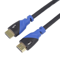 PremiumCord Ultra HDTV z kabel HDMI2.0 2m HDMI kábel HDMI A-típus (Standard) Fekete, Kék