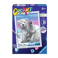 Ravensburger CreArt Pawesome Polar Bear Kit de pintura por números