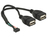 DeLOCK 84933 USB-kabel 0,2 m USB 2.0 2 x USB A Zwart