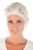 Kopfhaube PP-Einweghaube SPARPACK LEICHT, PP-Vlies, Größe Ø50cm, Farbe Weiß, 1000 Stück