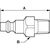 PREVOST Stecker für Pneumatik-Schnellverbindungskupplung Behandelter Stahl, G3/8 Stecker, Mit Gewinde ISO B6