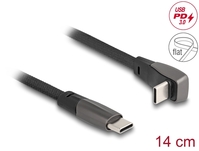 Delock USB 2.0 Flachbandkabel USB Type-C™ Stecker 14 cm schwarz