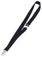 Durable Textile Lanyard 20mm with Safety Release - Black - Pack of 10