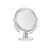 Relaxdays Kosmetikspiegel Vergrößerung, Schminkspiegel stehend, Make Up Spiegel rund, HBT: 23 x 19 x 10 cm, transparent