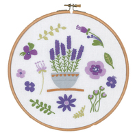 Embroidery Kit with Hoop: Lavender