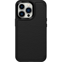 OtterBox Strada - Leder Flip Case - Apple iPhone 13 Pro Shadow - Schwarz - ProPack (ohne Verpackung - nachhaltig) - Schutzhülle