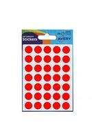 Avery Packets of Labels Round Diam.13mm Neon Red Ref 32-281 [10x245 Labels]