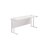 Jemini Cantilever Rectangular Desk 1800x600mm White/White KF806653