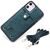 NALIA Handy Hülle mit Kette für iPhone 11, Necklace Case Cover mit Handy Schnur Blau