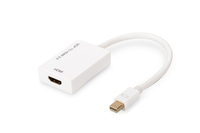 ASSMANN Aktives Mini DisplayPort auf HDMI-Adapterkabel, St/Bu, 0,2m, HDMI Ver. 2.0, aktiv, weiß