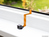 RJ45 Fensterdurchführung High-Quality, transparent, Gesamtlänge inkl. Buchsen 25cm, flexible Länge 1