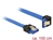 Kabel SATA 6 Gb/s Buchse gerade an SATA Buchse unten gewinkelt, mit Goldclips, blau, 1m, Delock® [85