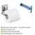 WENKO Vacuum-Loc Toilettenpapierhalter Quadro, Edelstahl, Befestigen ohne bohren