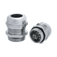 Kabelverschraubung, M25, 29 mm, Klemmbereich 9 bis 17 mm, IP68/IP69, silber, 531