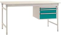 Manuflex BB5261.5021 Komplett BASIS oldalsó asztal melamin tetejével + háztartással, szélesség x magasság: 1000 x 800 x 780 mm Vízkék