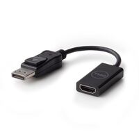 DisplayPort to HDMI 2.0 492-BBXU, 0.2 m, DisplayPort, HDMI Type A (Standard), Male, Female, Black HDMI Adapter