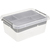 CAJA DE ALMACENAMIENTO/CLIPBOX LARA, 1,6 L, MODULAR APILABLE, TAPA CON CLIP PARA CERRAR, TRANSPARENTE