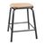 Bolero Cantina Low Stools in Metallic Grey with Wooden Seat Pad - Pack of 4