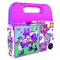 MALETA PUZZLES PROGRESIVOS MINNIE HAPPY HELPERS 12-16-20-25 DE 3-5 AÑOS EDUCA BORRAS 17638