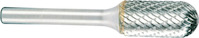 Hartmetallfräser, Form C Walzenrund / Zylinder Walze d1 8.0 mm, Schaftdurchmesser 6.0 mm Kreuzverzahnung