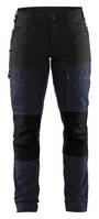 Damen Servicehose mit Stretch 7166 dunkel marineblau/schwarz