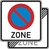 Verkehrszeichen VZ 290.1-40 Eingeschränktes Haltverbot für eine Zone, doppelseitig 600 x 600, 3mm flach, RA 2