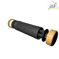 Outdoor Kabelmuffe, IP68, beidseitig 4x 6-14mm, wasserdicht bis 1m Wassertiefe, UV-beständig, schwarz/gelb
