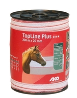 Weidezaunband TopLine Plus TriCOND weiß/rot 20 mm, 0,374 Ohm/m, 200 m