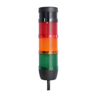 135280 Stex24 Signalsäule grün-gelb-rot, 70mm, 24V AC/DC, LED-Blinklicht mit Summer, Kabel 2,5 Meter, SS70-B3/24 160