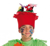 Sombrero de Maceta con flores infantil Universal Niños