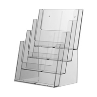 Countertop Display / Brochure Holder / Multi-Section Leaflet Stand / Leaflet Dispenser / 4-Section Tabletop Leaflet Stand "Universum" | A4