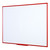 Bi-Office Whiteboard Maya, Two-sided Melamine, Plain/Gridded, Plastic Frame, Red, 120 x 90 cm Right View