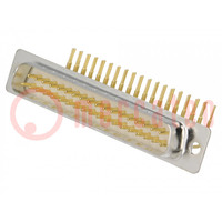 D-Sub; PIN: 37; presa; maschio; per PCB; angolari 90°; THT