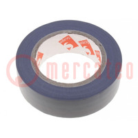 Tape: electrical insulating; W: 15mm; L: 10m; Thk: 0.13mm; grey; 180%