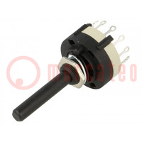 Switch: rotary; Pos: 6; 0.3A/125VAC; 1A/30VDC; Poles number: 2; 30°