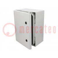 Enclosure: wall mounting; X: 300mm; Y: 400mm; Z: 210mm; ARCA; grey