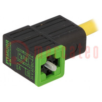 Valve connector; plug; Type: CI; PIN: 4; 9.4mm; female; 24VDC; 4A