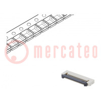 Connector: FFC/FPC; horizontal; PIN: 18; ZIF; SMT; 500mA; tinned