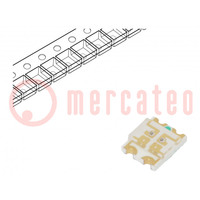 LED; SMD; 3527; rosso/giallo-verde; 3,2x2,7x1mm; 140°; 20mA; 60mW