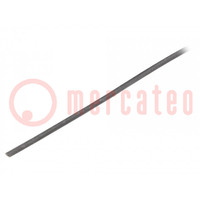 Insulating tube; silicone; black; Øint: 0.8mm; Wall thick: 0.4mm
