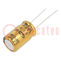 Kondensator: elektrolytisch; THT; 220uF; 63VDC; Ø12,5x20mm; ±20%