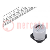 Condensatore: elettrolitico; low ESR; SMD; 220uF; 63VDC; ±20%