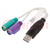 Adapter USB-PS2; PS/2 Buchse x2,USB A-Stecker; USB 1.1